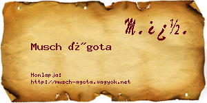 Musch Ágota névjegykártya